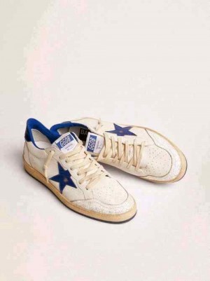 GOLDEN GOOSE BALL STAR LOW WHITE BLUETTE SM