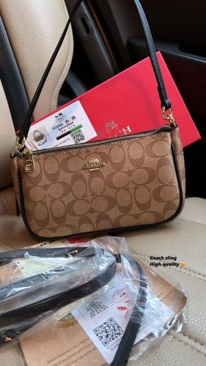 Coac_h Nolita Signature Canvas Shoulder Bag With Box And Dust Bag (Aprico) (F-55390)