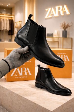 Zara_Chelsea_LEATHER_black