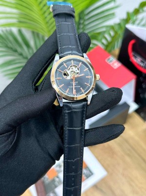 TISSOT_GENTLEMAN POWERMATIC 80 ROSE black leather