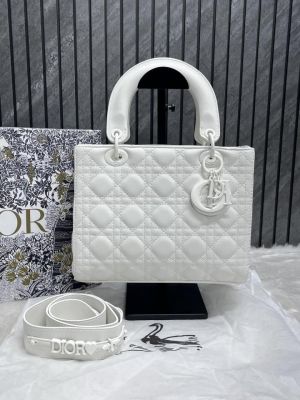Dior_Lady_Matte_White_Large_Handbag_With_OriginalBox_DustCover