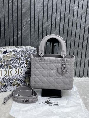 Dior_Lady_Matte_Grey_Large_Handbag_With_OriginalBox_DustCover