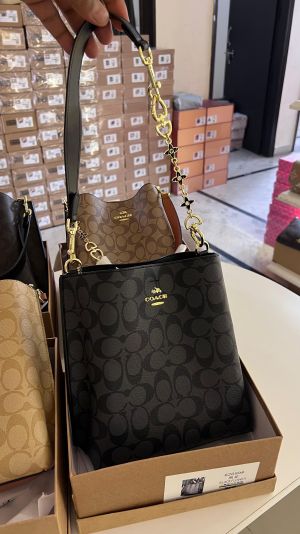 Coach_Black_Mollie_Bucket_Bag_With_OriginalBox_DustCover_Tags_BagCharm