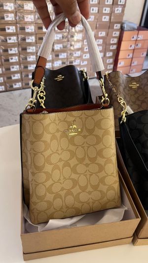 Coach_Light-Apricot_Mollie_Bucket_Bag_With_OriginalBox_DustCover_Tags_BagCharm