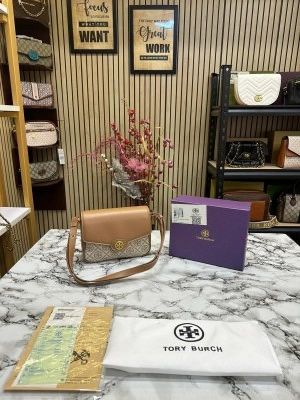 TOR_Y BURCH DIGERNER SLING WITH OG BOX AND DUST BAG PREMIUM QUALITY (BROWN)