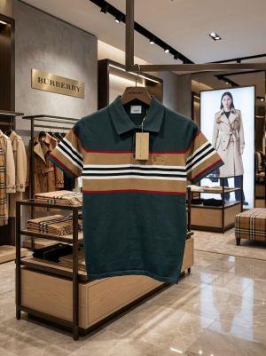 BURBERR Y PREMIUM CLASSIC POLO NECK T-SHIRTS 