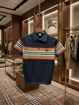 BURBERR Y PREMIUM CLASSIC POLO NECK T-SHIRTS 
