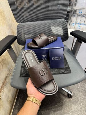 DIO.R PREMIUM LEATHER CHAPPAL DARK BROWN 041