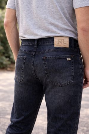 Ralp h laure n light shade premium imported stretchable lycra fabric straight fit denim with embroidered work 3373