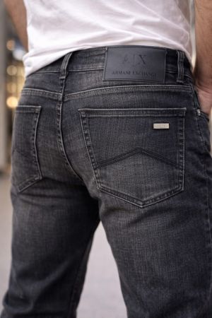 Arman i Exchange Green Shade Straight Fit Premium Imported Stretchable Lycra Fabric Denim with Metal Logo 3755