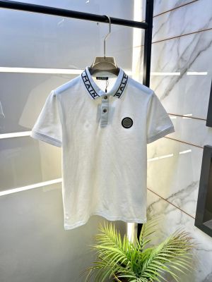 Balmai n Paris White Imported Premium Polo Collar Neck T-shirt F3506-W2
