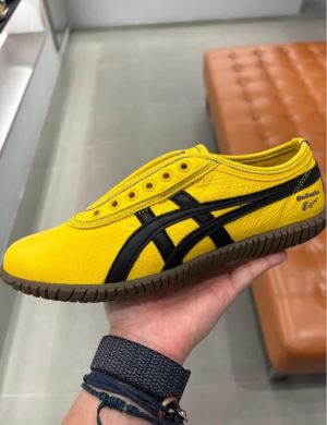 Onitsuk_a Tiger Tsunahiki Slip-On Sunflower Yellow Black  7A Premium (D-2060)