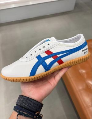 Onitsuk_a Tiger Tsunahiki Slip-On WHITEDIRECTOIRE BLUE Mens 7A Premium (D-2065)