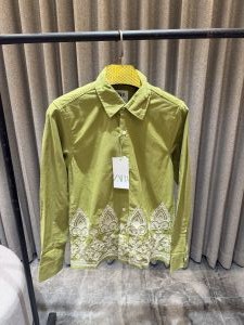 Zar a Green Hand work Embroidery Shirt