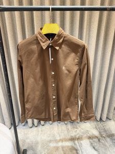  Ralp h Lauren Brown Pure Linen Shirt