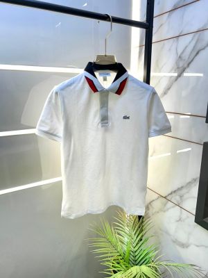 Lacost e White Polo Premium Collar Neck T-shirt F3443-W2