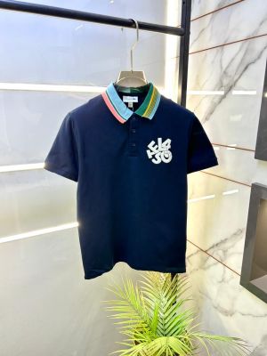 Lacost e Navy Polo Premium Collar Neck T-shirt F3443-N1