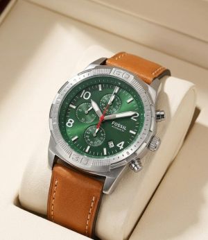 Fossi_l Bronson Chronograph Luggage Leather