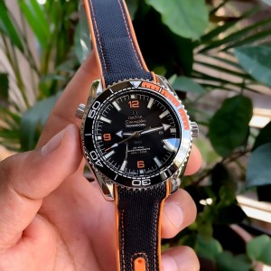 OMEG A Planet Ocean 600M Black Orange Auto