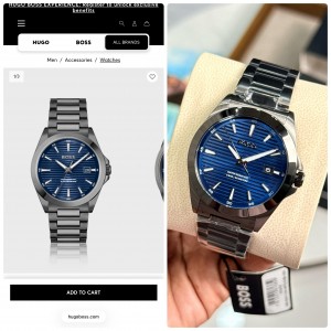 Grade Bos s Strike Analog Men s Watch Grey Plated Blue Dial