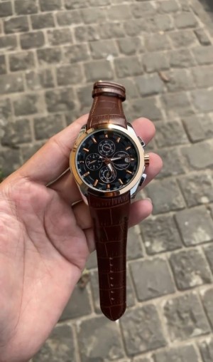 Tisso t Brown Leather Black Dial