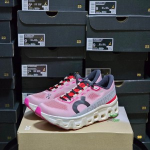 O n CloudMonster Hyper Running Shoes Red Cream