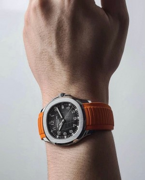 Patek Philippe Orange Silicone Fiber Belt