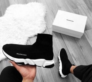 Balenciag_a Speed Trainer Black White