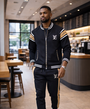 Lv Premium Track Suit Black K193-BK