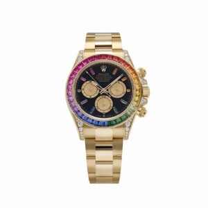 Rolex Daytona Off Catalog Rainbow Diamonds Bezel