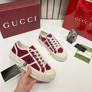 G ucci GG Chunky Trainers Rosso Ancora
