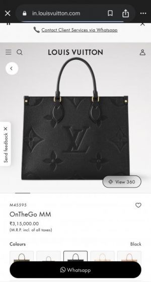 LOUI_S VUITION ON THE GO LARGE SIZE  TOTE BAG WITH DUST BAG & BILL - 45322