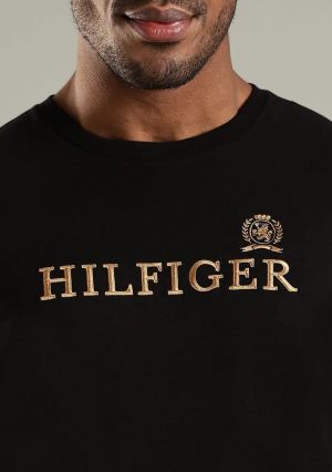 Tomm y Hilfiger Round Neck Tshirt ( Black )