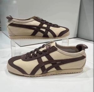 Onitsuk_a Tiger Mexico 66 Beige Chocolate Brown 7A Premium sneakers (D-2073)