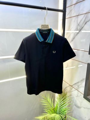Fred Perry Black Polo Premium Collar Neck T-shirt F2511-BL