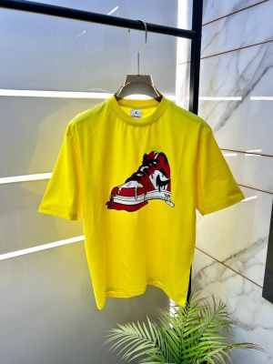 Sale Jordan Drop Shoulder Printed Premium Round Neck Yellow T-shirt F1488-YE