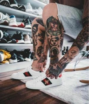 Gucc_i Ace bee sneakers white For Him