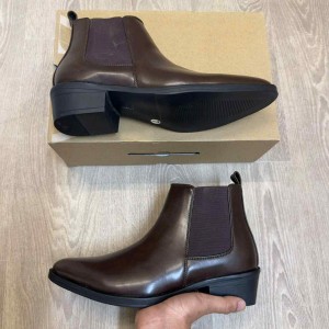 Zar.a 04 Cuban Heeled Chelsea Brown Ankle Boots