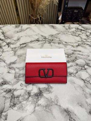 Valentin_o Flap Long Wallet With Box (Red)