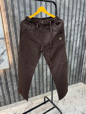 CALVIN.KLEIN.100%.BROWN.IMPORTED.LINEN.FABRIC.VERY.PREMIUM.SUMMER.CASUAL.PANTS.MR319