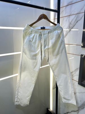 Ralp h Lauren Imported White Super Premium Linen Blend Trouser F3188-WH