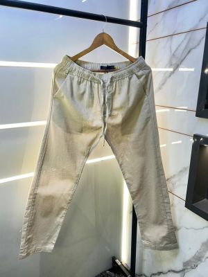 Ralp h Lauren Imported Beige Super Premium Linen Blend Trouser F3188-BE