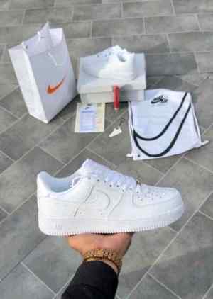 Nikee Airforce 1 White Pure Leather For Mens Ua Quality