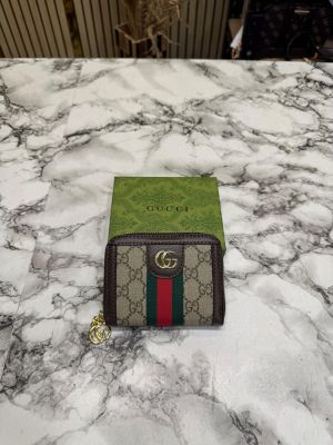 Gucc_i GG Supreme Canvas Ophidia Mini Wallet With Stripe Including Box (Brown) (AAAD66)