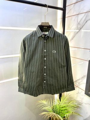 Lacost e Embroidery Logo Lining Premium Green Shirt F3428-GR