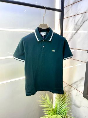 Lacost e Green Polo Premium Collar Neck T-shirt F3500-GR