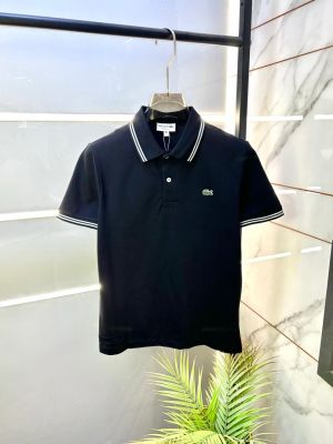 Lacost e Black Polo Premium Collar Neck T-shirt F3500-BL