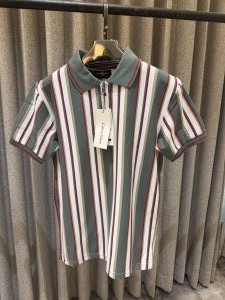 CALVIN KLEI_N GREEN  PREMIUM FABRIC ZIP WORK POLO