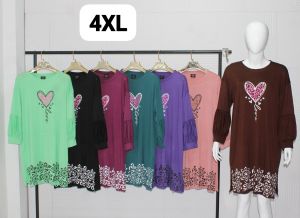 Long t shirt full sleeve with print sleeve design Viscose material  veri soft