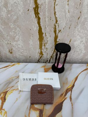 Guess Logo Print Wallet With Box And Dust Bag (Gxd006-Brown)